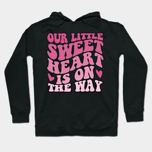 Little Sweetheart Pregnancy Announcement Valentines Day Hoodie